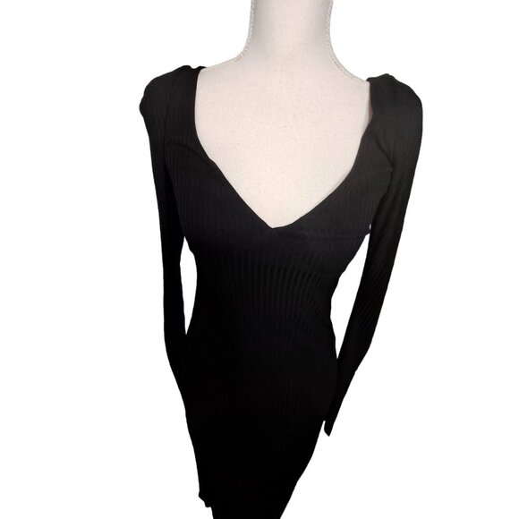 Revolve A.L.C. Dafne Black Puffy Shoulder Midi Dress Size XS/TP - Picture 4 of 7